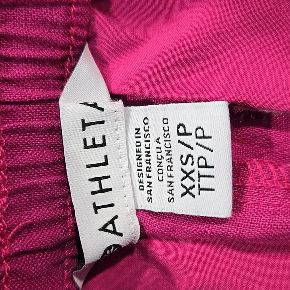 ATHLETA RETREAT WIDE LEG LINEN PANTS PANT RESORT VACATION PINK XXS PETITE - Picture 12 of 15